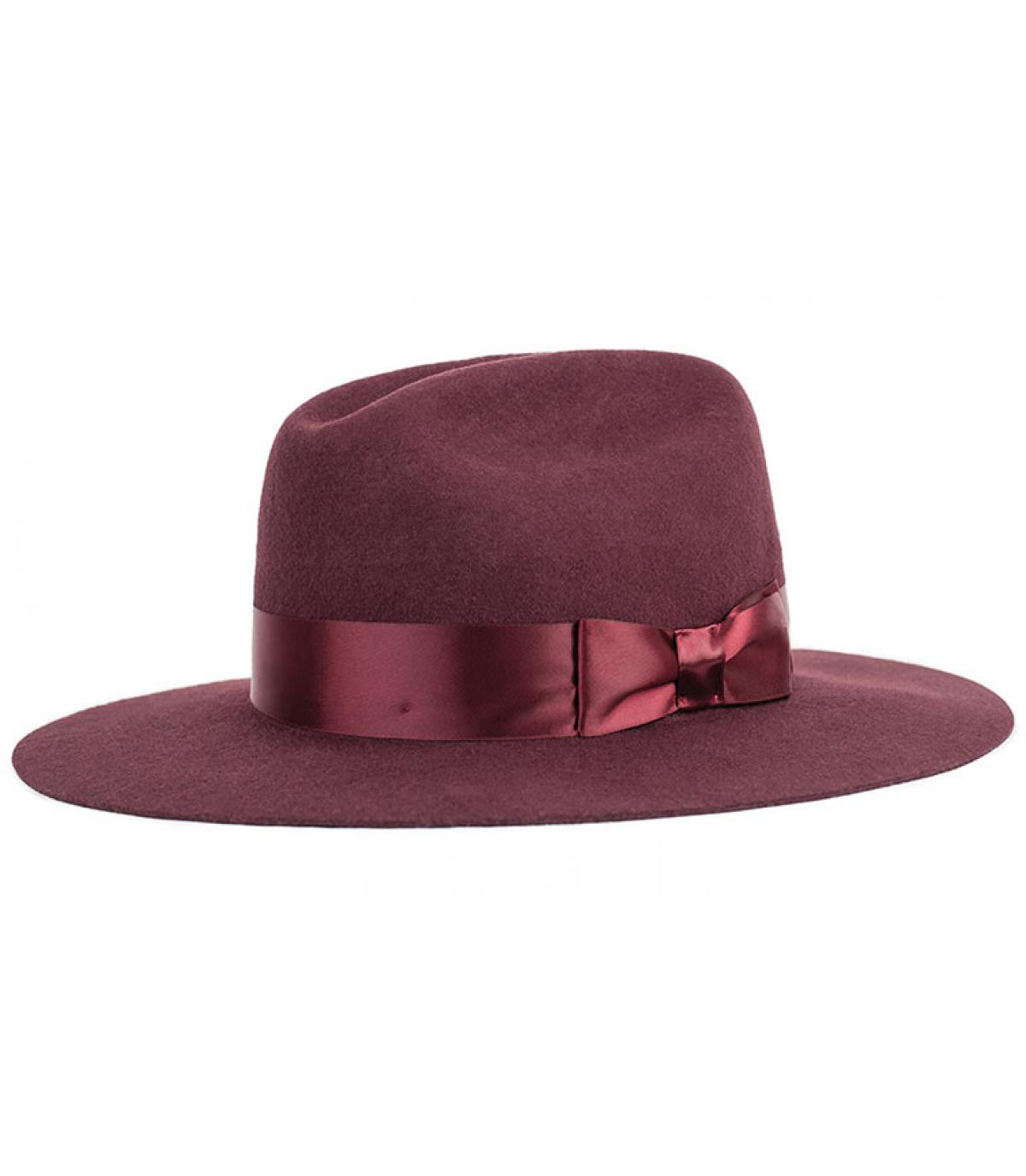 Burgundy women felt hat